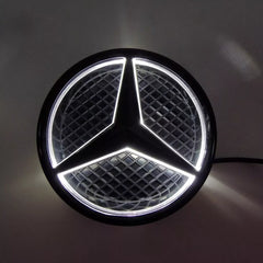 Gloss Black Front Grille w/ LED Logo - Mercedes Benz W205 C43 C250 C300.