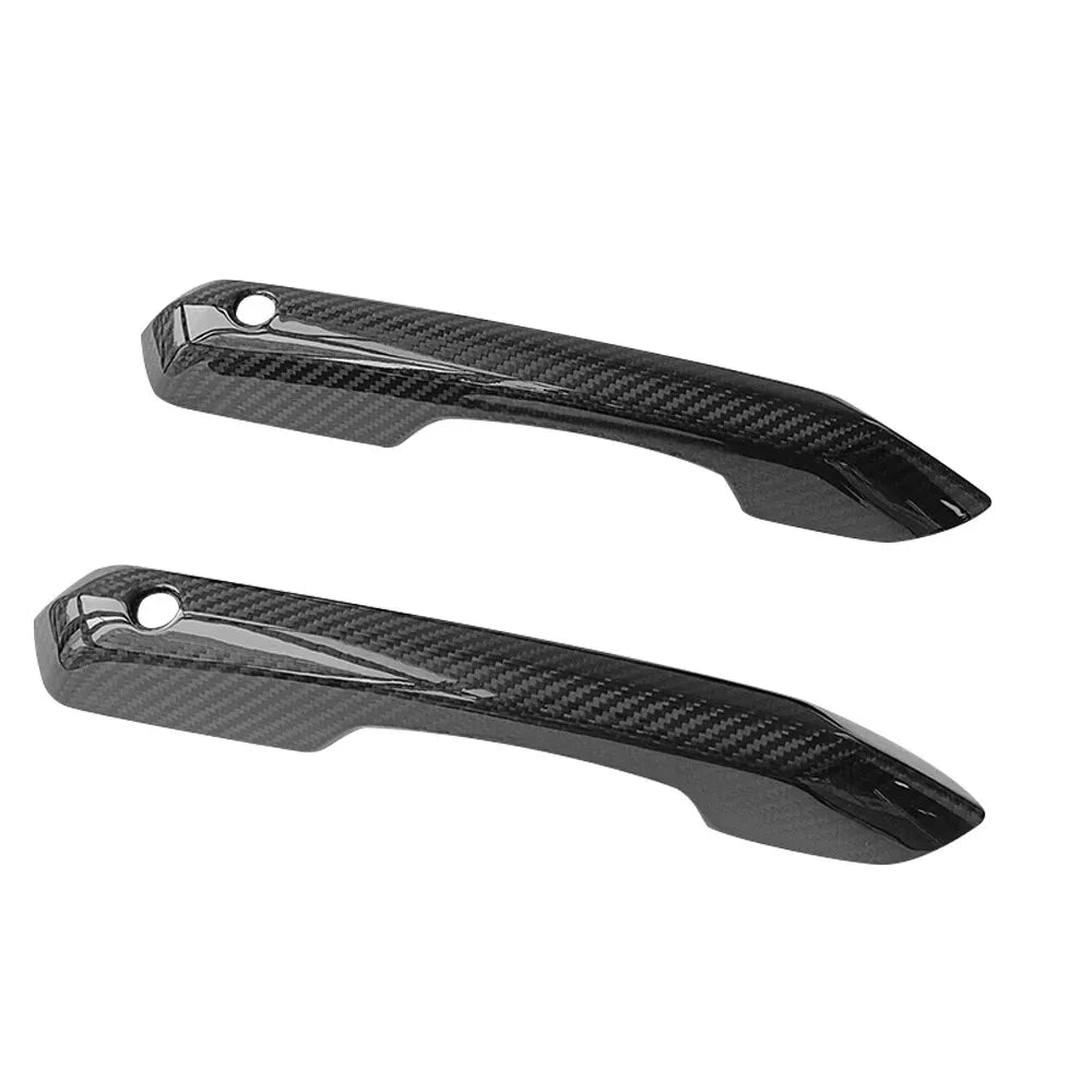 Dry Carbon Fiber Outside Door Handle Cover Trim - Ford Mustang 2024.