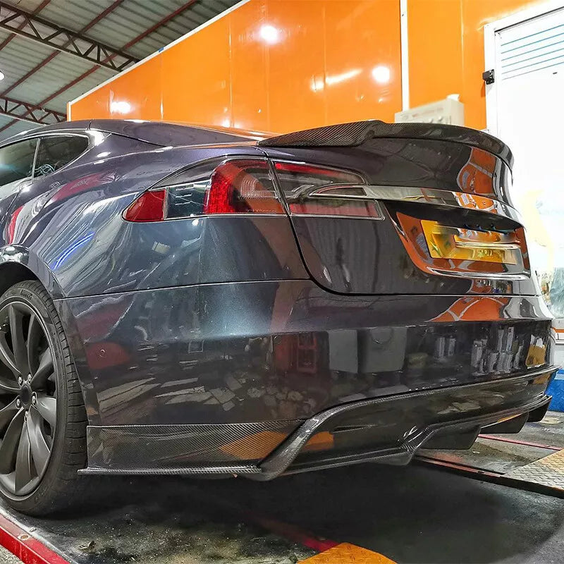 Carbon Fiber Rear Diffuser - Tesla Model S 2016-2019.