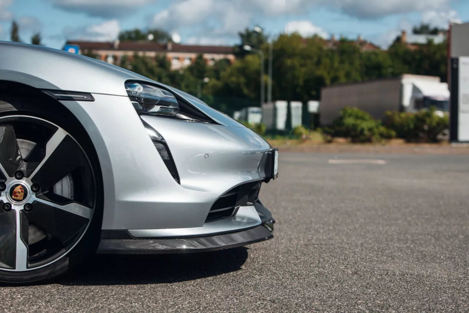 Carbon Fiber Front Lip Splitter - Porsche Taycan.
