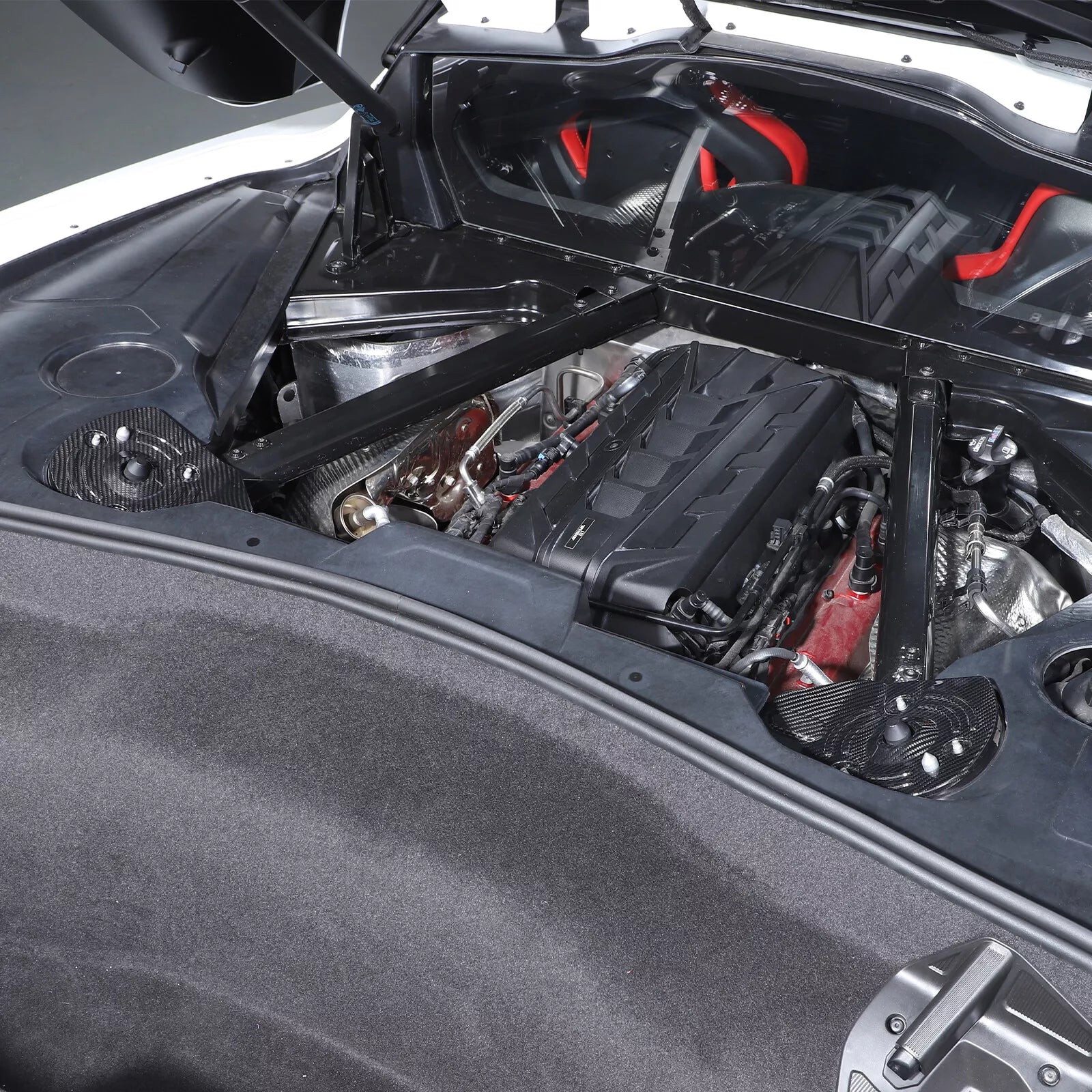 Carbon Fiber Engine Bay Shock Tower Cover Trim - Corvette C8 2020-2025.