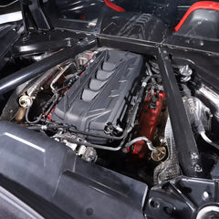 Carbon Fiber Engine Cover Side Trim - Corvette C8.