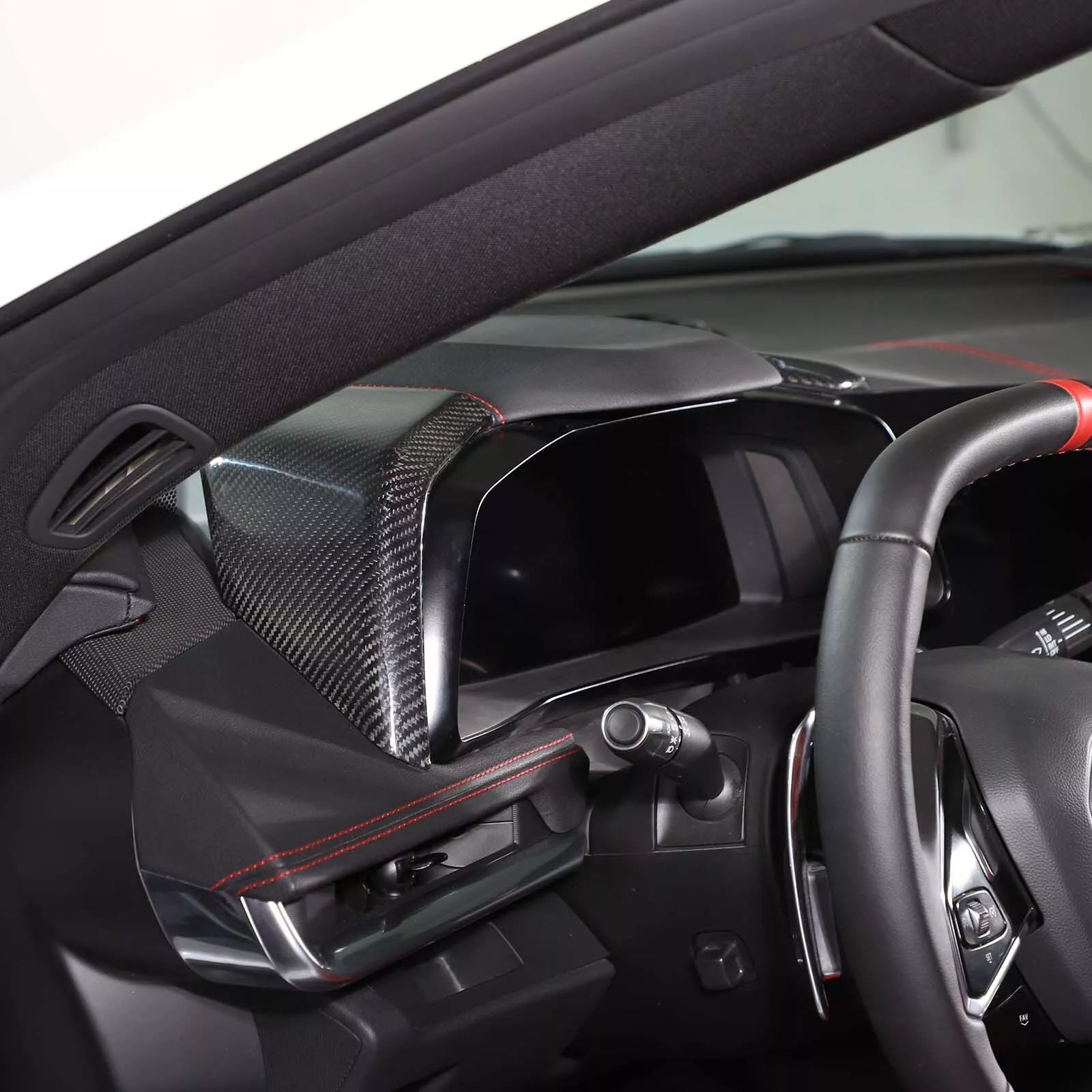 Carbon Fiber Dashboard Side Panel Trim Cover - Corvette C8 2020-2023.