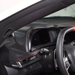Carbon Fiber Dashboard Side Panel Trim Cover - Corvette C8 2020-2023.