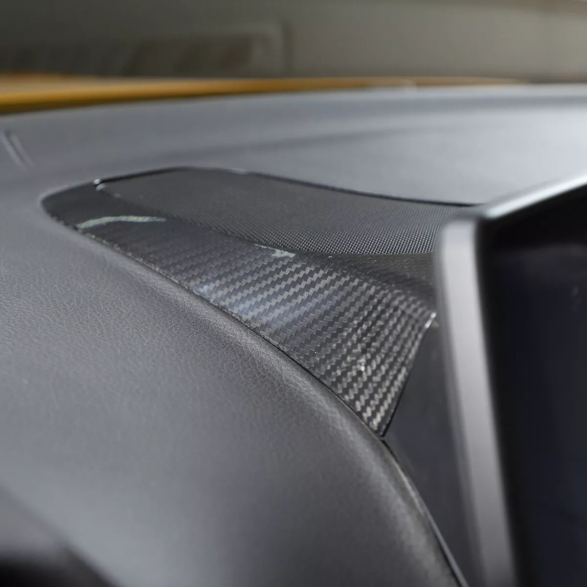 Carbon Fiber Interior DashBoard Speaker Frame Cover Trim - Toyota Supra A90 2019-2024.