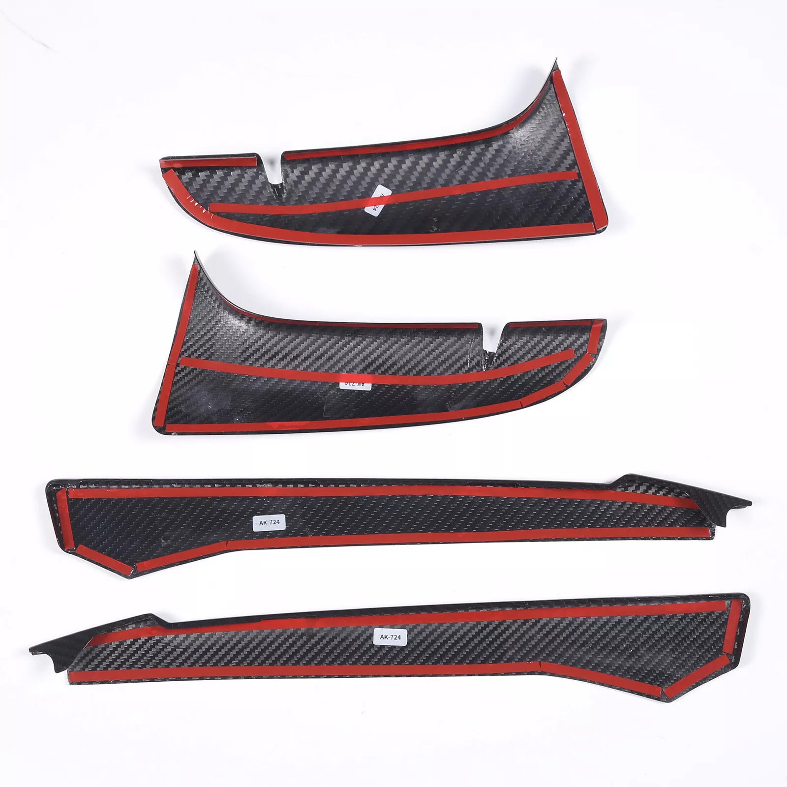Carbon Fiber Front Bumper Fog Light Lamp Trim - Corvette C8.