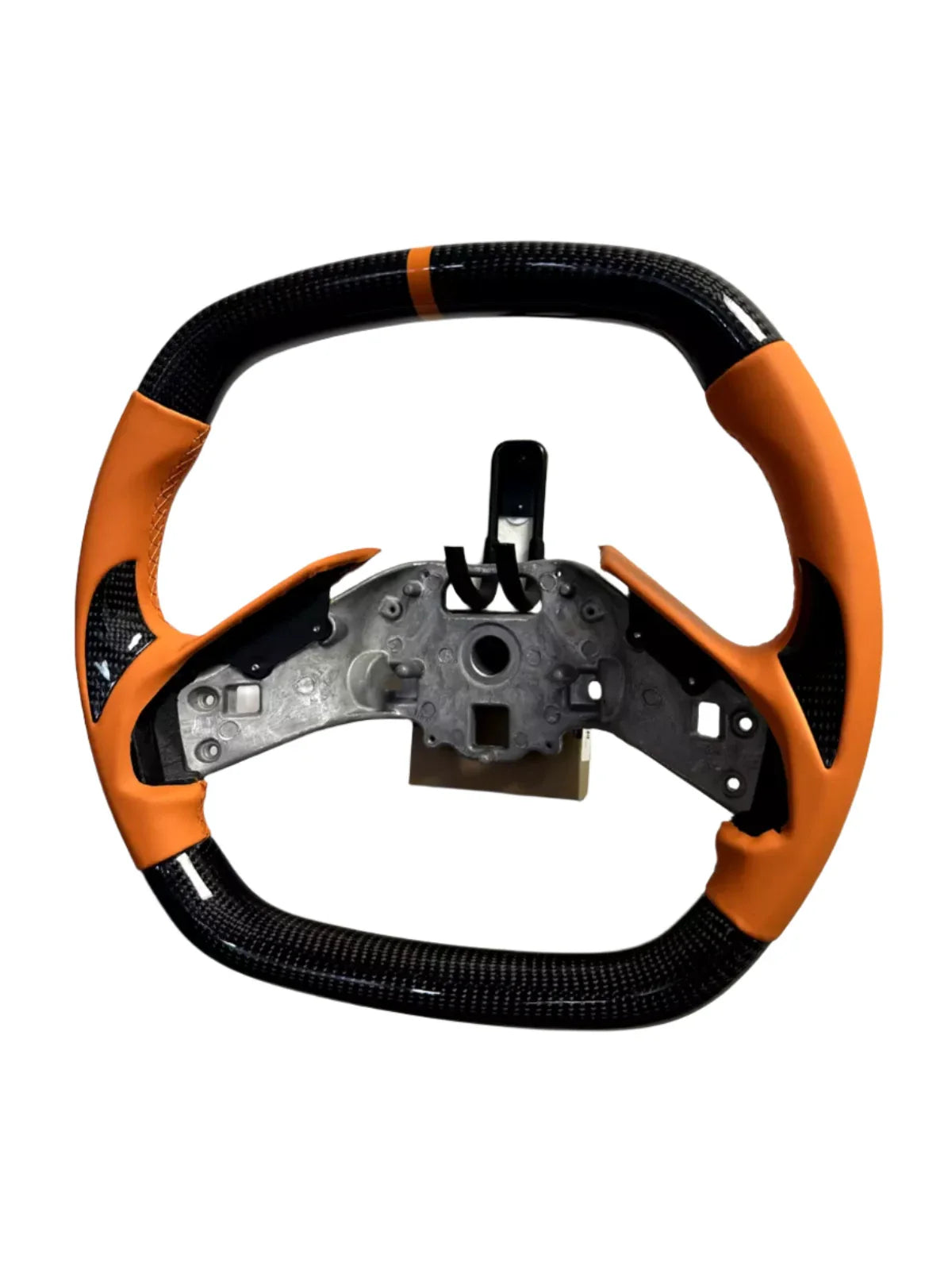 Carbon Fiber Steering Wheel W/ Orange Grip - Corvette C8.