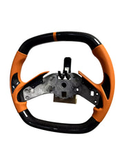 Carbon Fiber Steering Wheel W/ Orange Grip - Corvette C8.