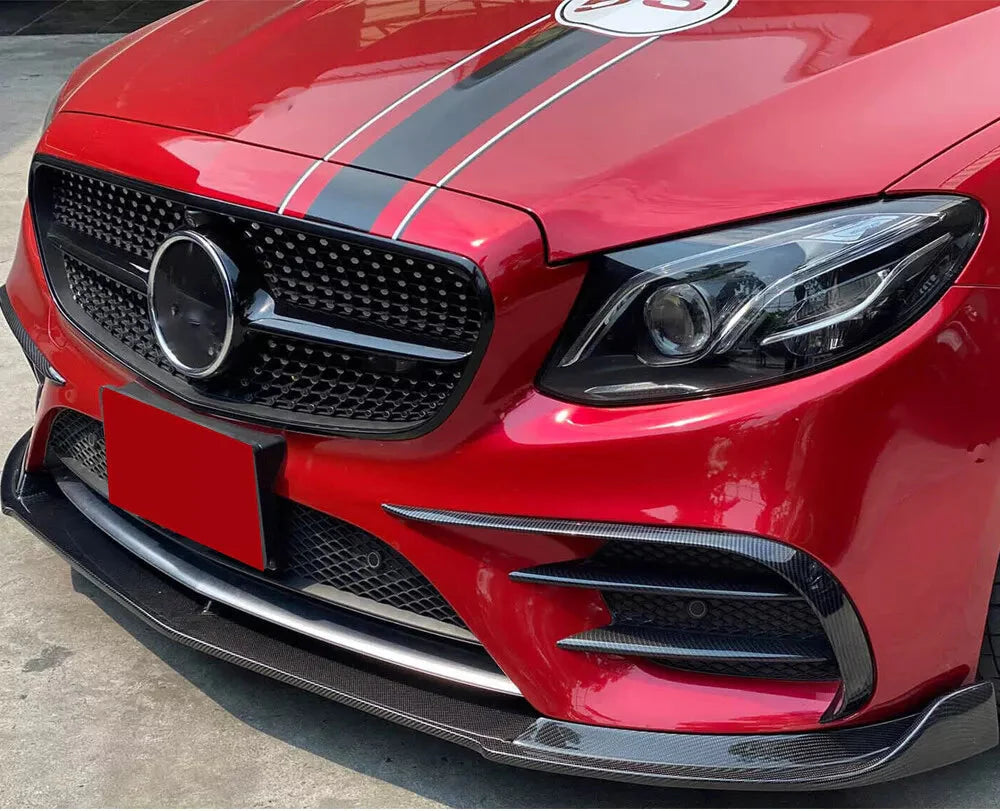 Carbon Fiber FD Style Front Lip- Mercedes Benz E-Class  E350 E400 E450 E43AMG W213 2016-2019.