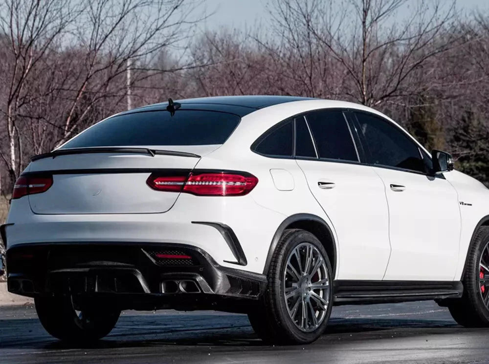 Carbon Rear Bumper Fins Vents Trim - Mercedes Benz C292 Coupe GLE63 GLE43 2015-17.