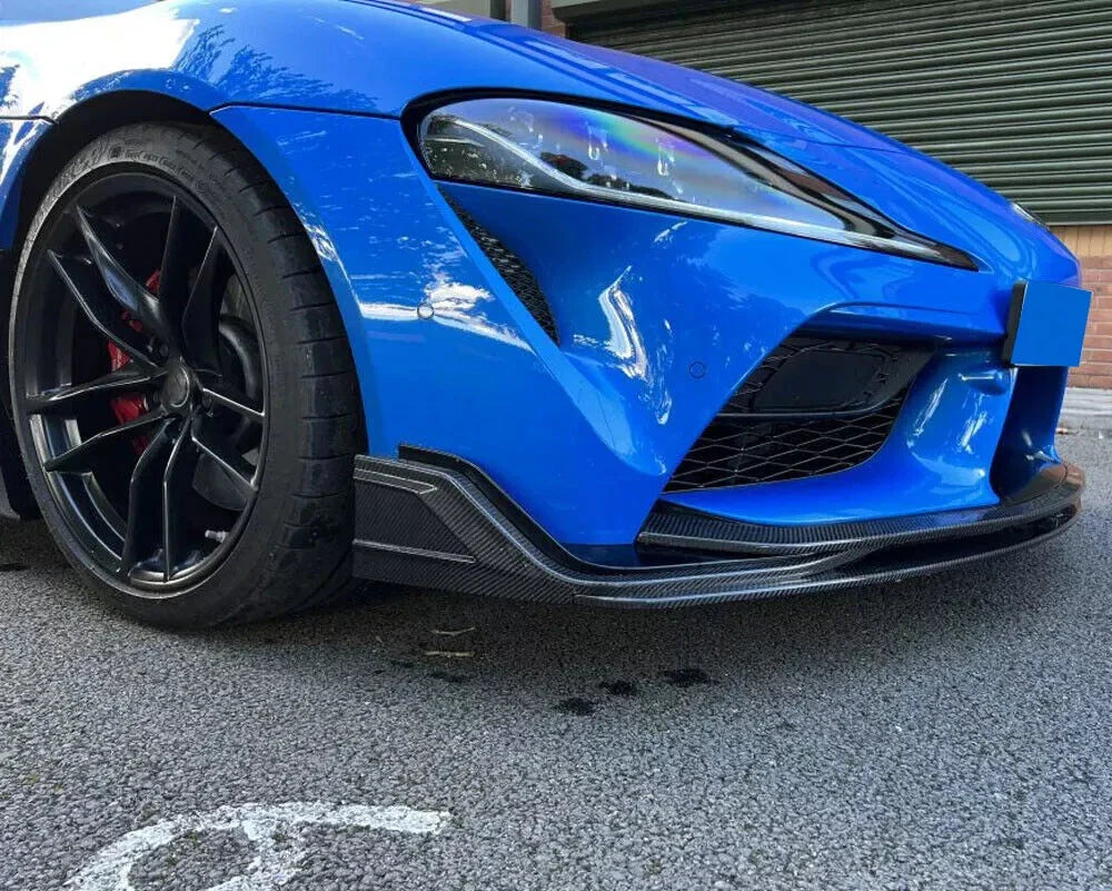 Carbon Fiber Front Splitter Lip ( 3pc ) - Toyota Supra GR A90 MK5.
