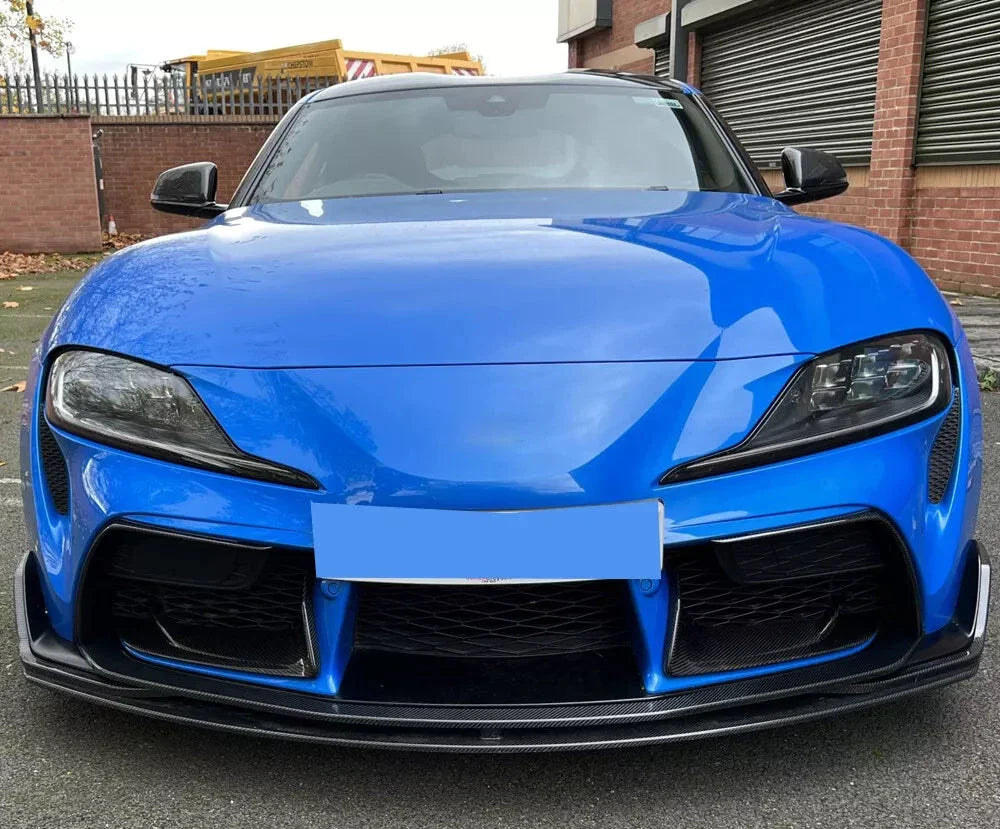 Carbon Fiber Front Splitter Lip ( 3pc ) - Toyota Supra GR A90 MK5.