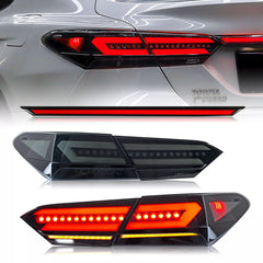 Smoked  Clear LED Tail Lights w/ Trunk Lid Light - 2018-2024 Toyota Camry.