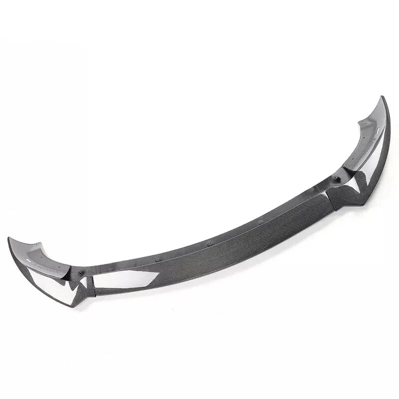 Carbon Fiber Front Lip (3pc) - 20-24 Tesla Y Track Pack.