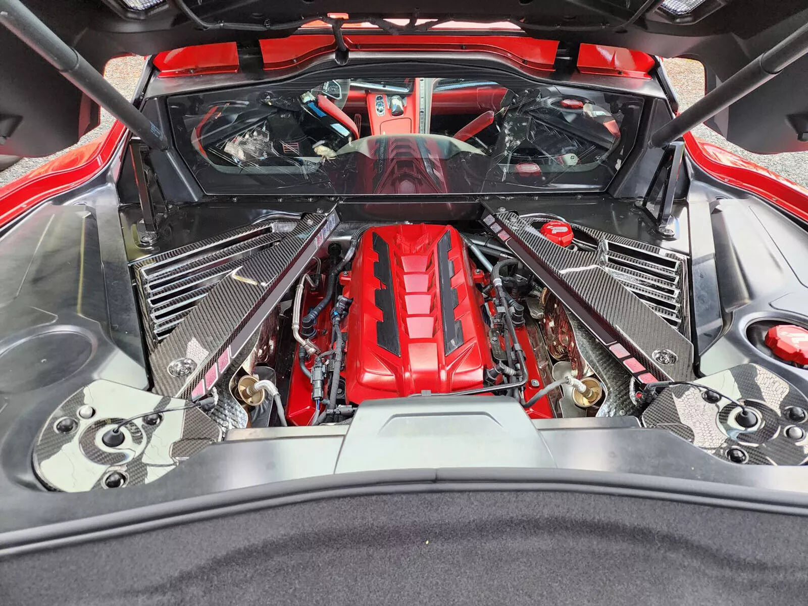 Carbon Fiber Engine Bay Panel Cover - Corvette C8 20-25.