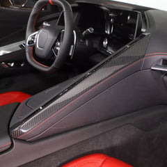 Carbon Fiber Center Passenger Side Cover Trim - Corvette C8.