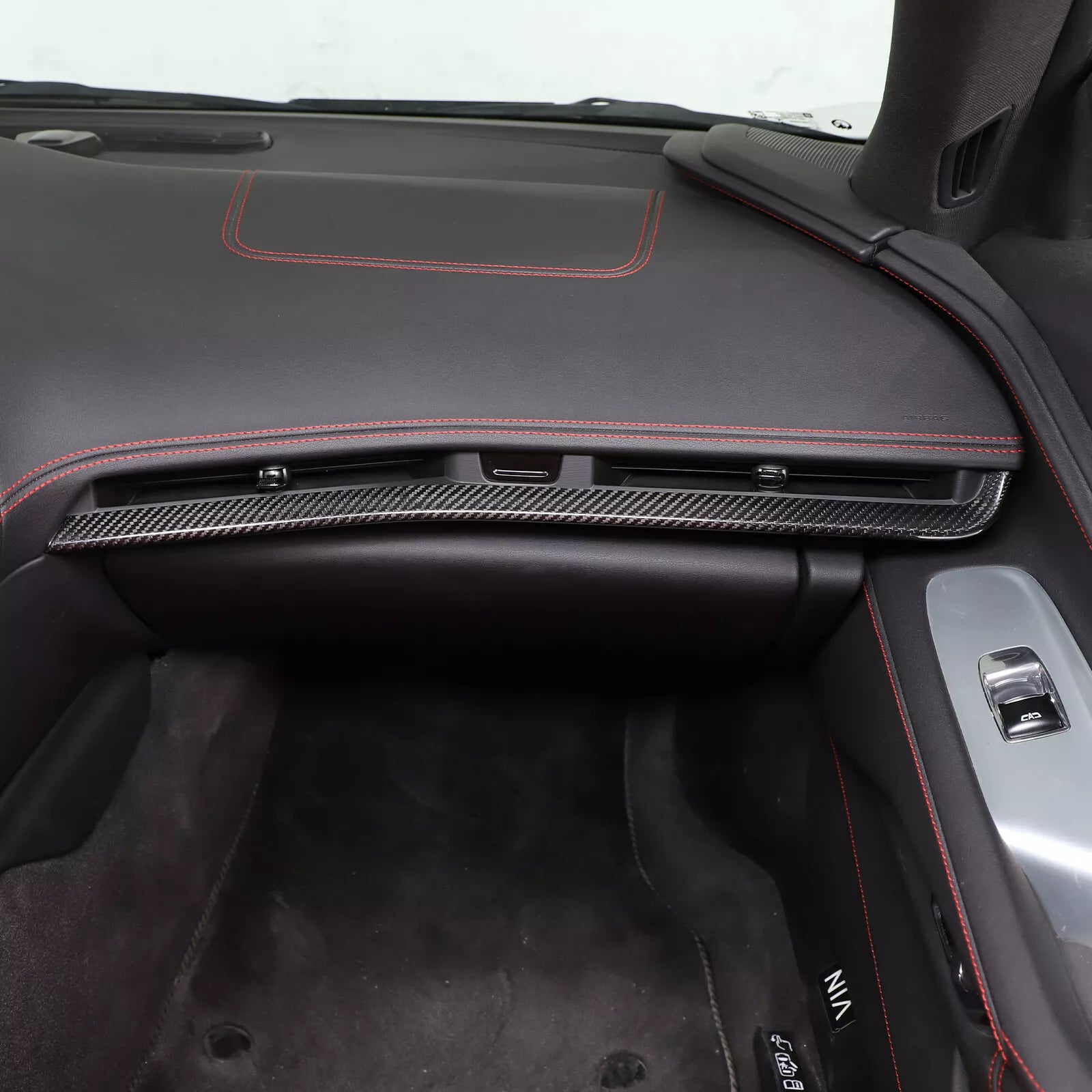 Carbon Fiber Interior Dash Air Vent Strip Trim - Corvette C8 2020-2024.
