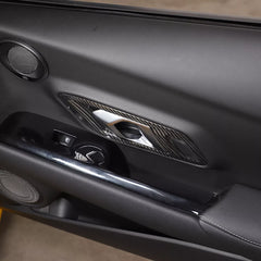 Carbon Fiber Interior Door Handle Frame Cover - Toyota GR Supra 2020-23.