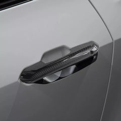 Dry Carbon Fiber Outside Door Handle Cover Trim - Ford Mustang 2024.