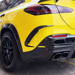 Carbon Rear Bumper Fins Vents Trim - Mercedes Benz C292 Coupe GLE63 GLE43 2015-17.
