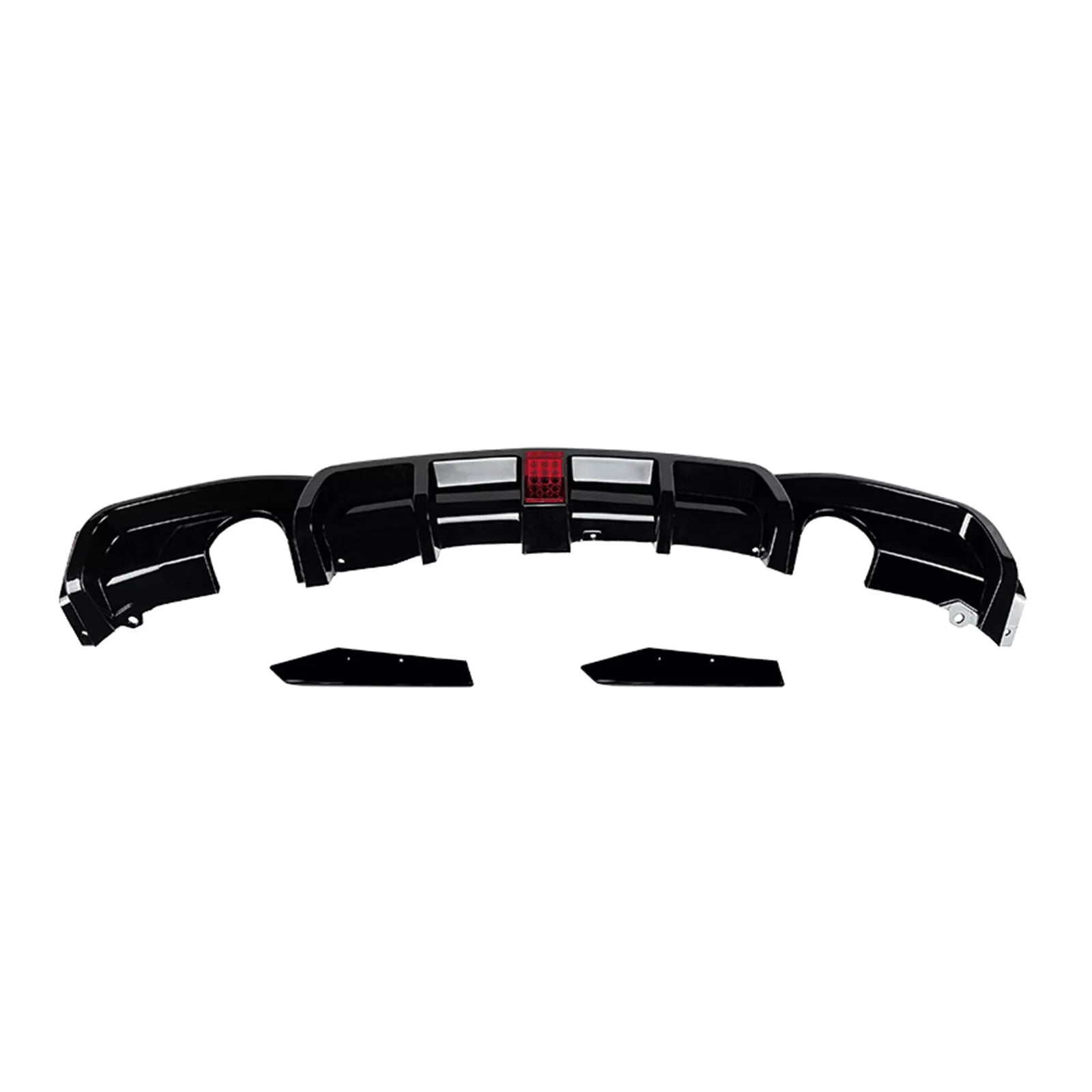 Gloss Black Rear Diffuser w/ LED - BMW 2013-2019 F30 3 Series M Sport.
