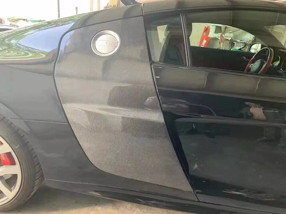 Carbon Side Door Fenders Blade Trims Panel - Audi R8 V8 V10 Coupe 2008-15.
