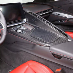 Carbon Fiber Center Console Panel Interior - Corvette C8.