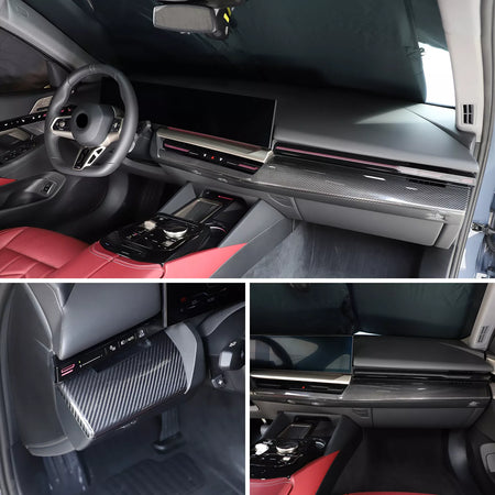 Carbon Fiber Passenger Center Dash Panel Trim Cover - BMW 5 Series G60.