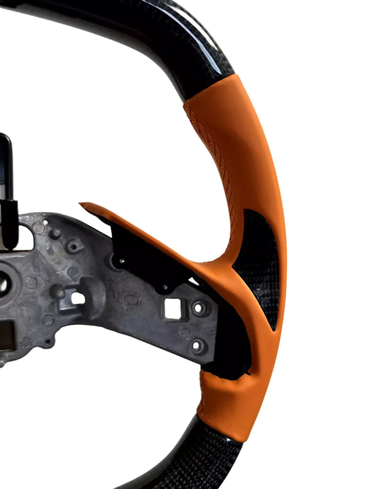 Carbon Fiber Steering Wheel W/ Orange Grip - Corvette C8.