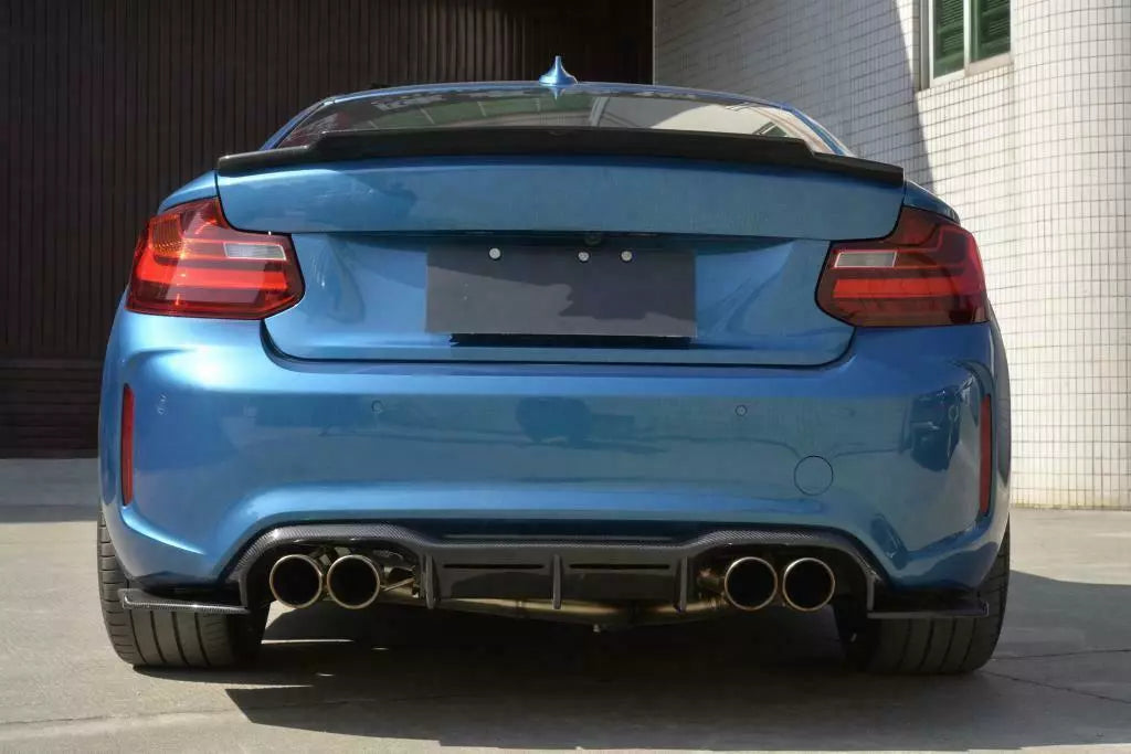 MT Style Carbon Fiber Rear diffuser - 2017-2021 BMW F87 M2.