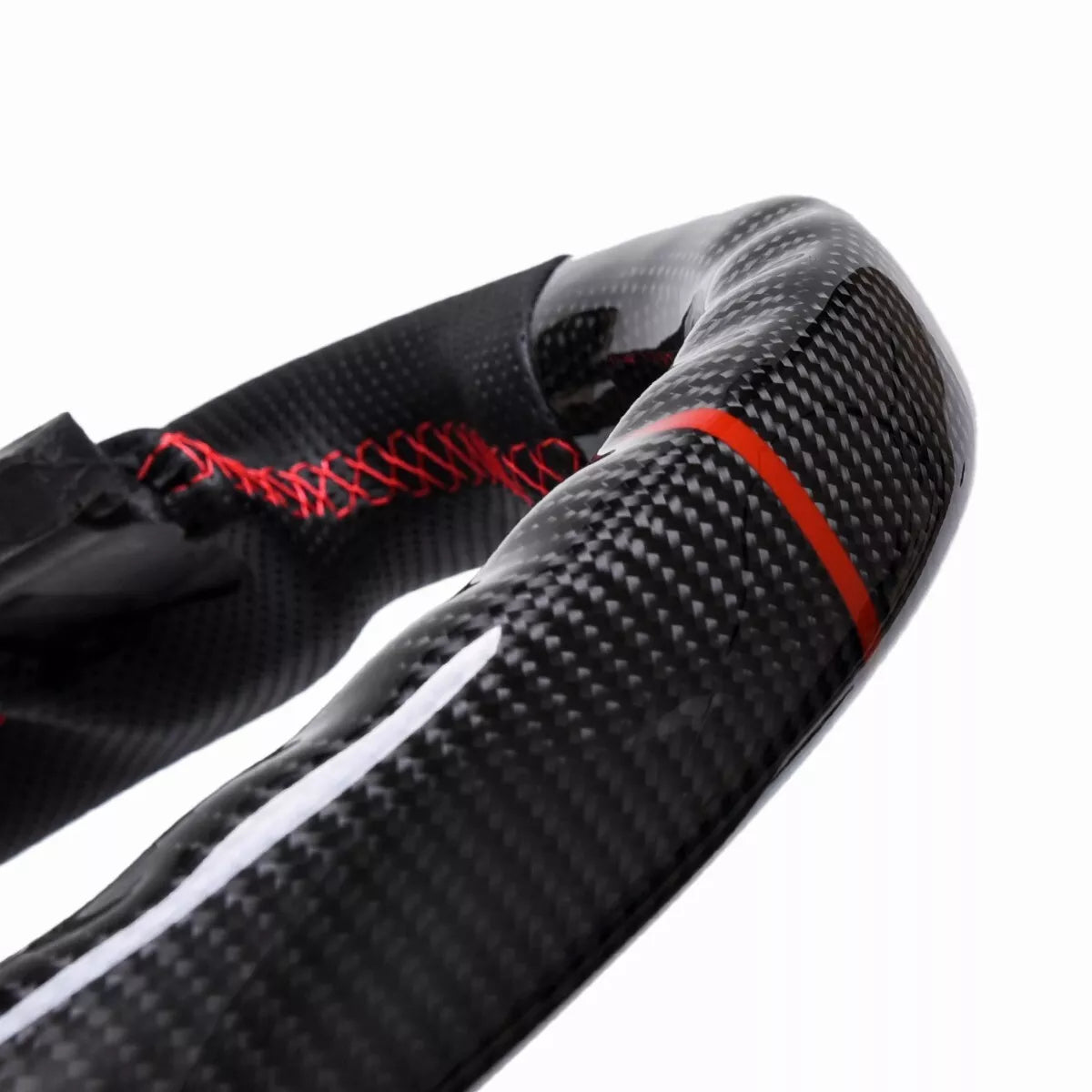 Carbon Fiber Steering Wheel w/ Red Stripe - Lexus IS250/350 & RX350.