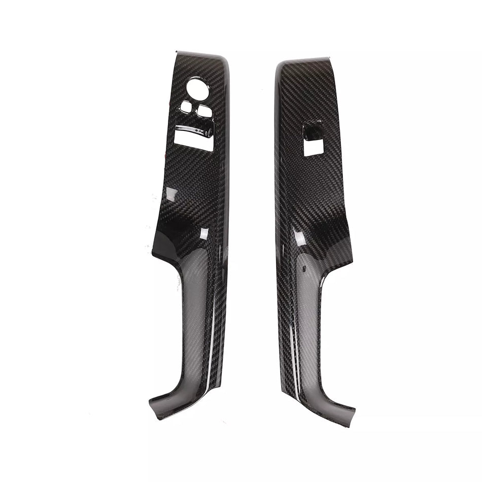 Carbon Fiber Interior Window Lift Panel Trim - Toyota GR Supra 2019-2023.
