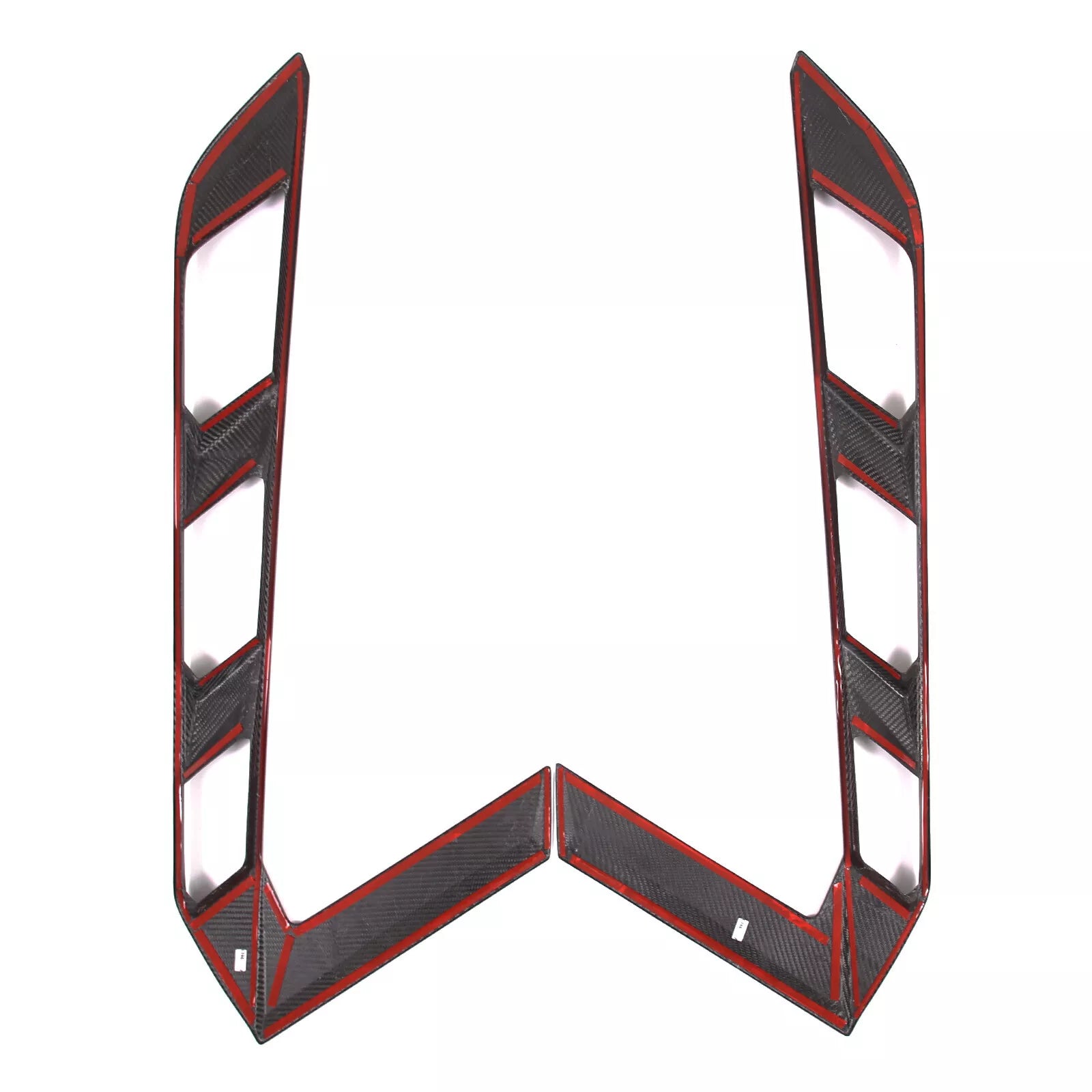 Carbon Fiber Rear Window Trim Cover Set - 2020-25 C8 Corvette Coupe.