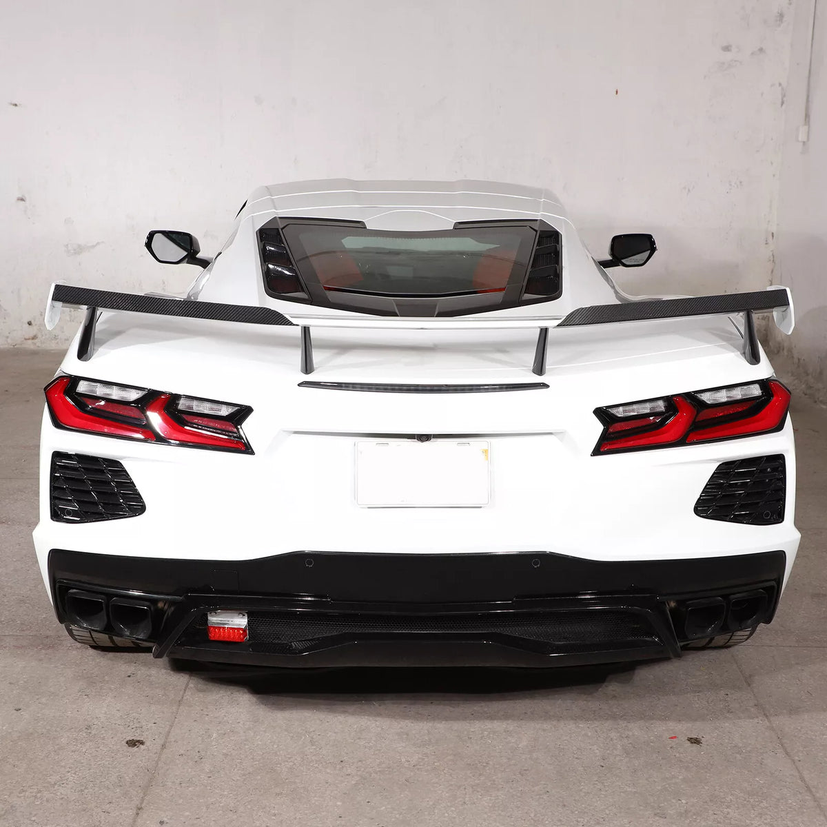 Carbon Fiber Wing Add on Extension Flap - Corvette C8 20+.