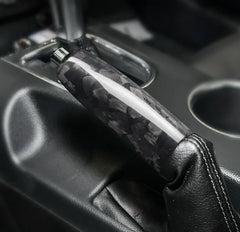 Forged Carbon Fiber Hand Brake Cover - Ford Mustang 2015-2022.