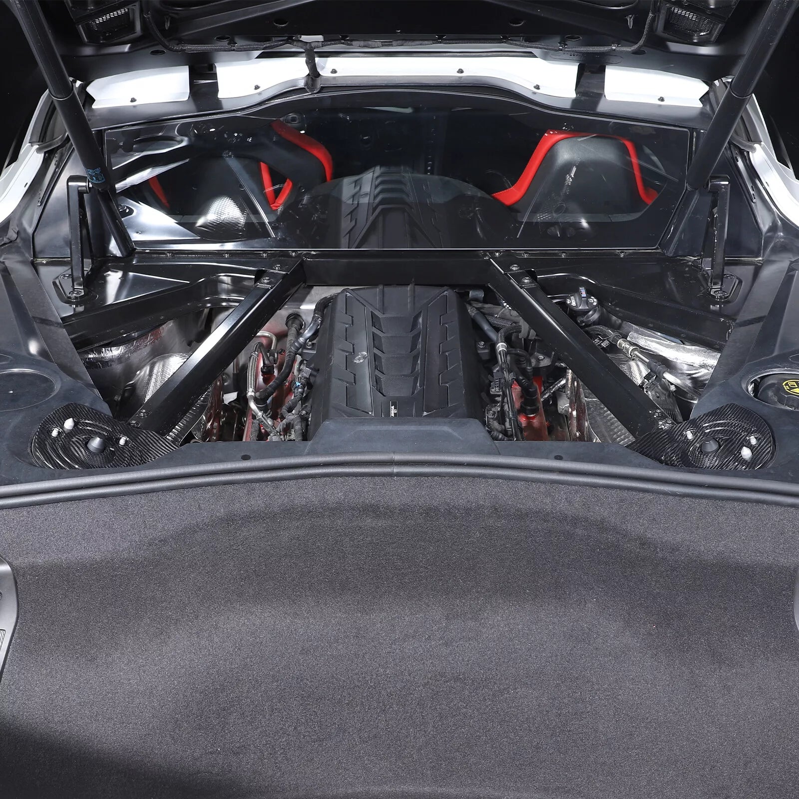 Carbon Fiber Engine Bay Shock Tower Cover Trim - Corvette C8 2020-2025.