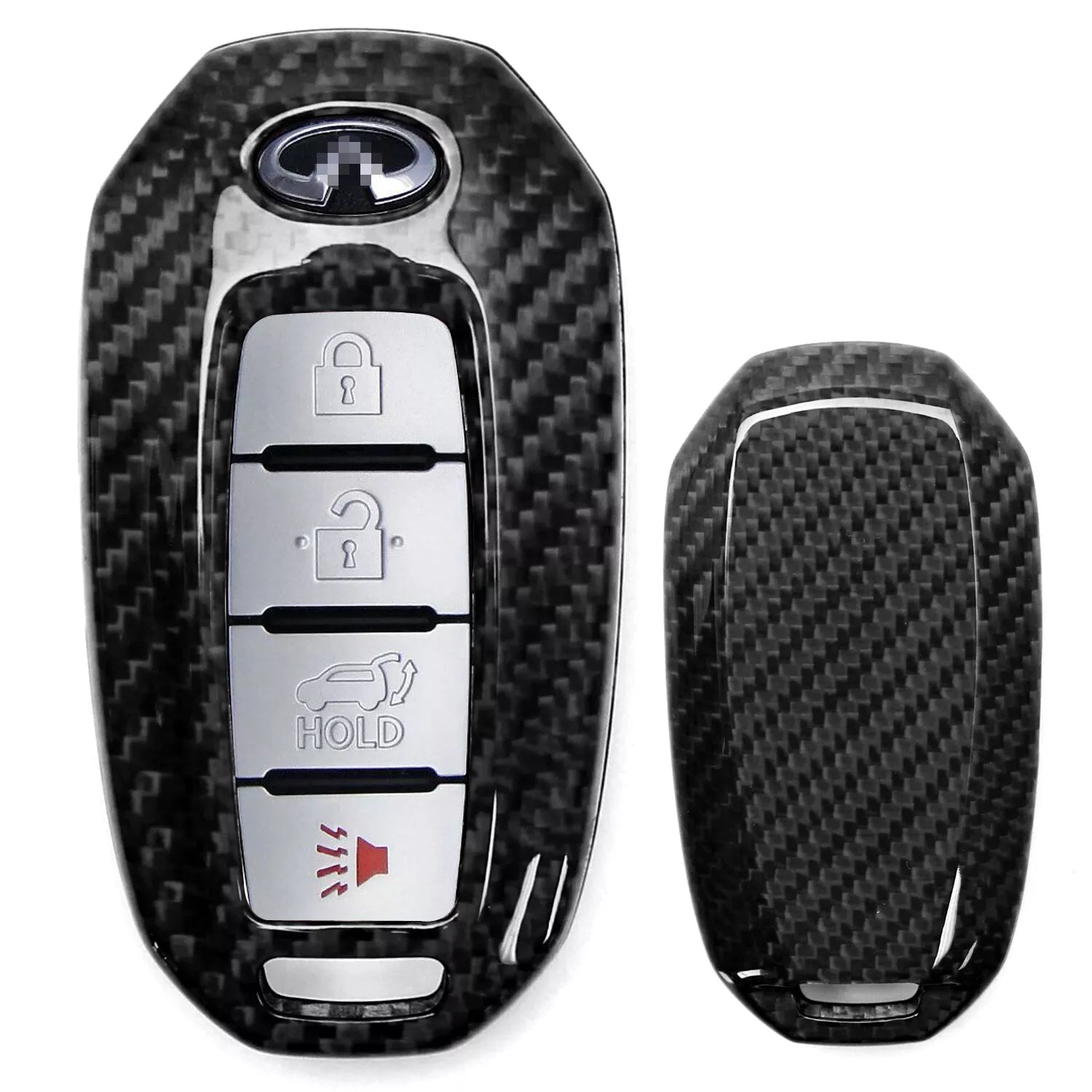 Carbon Fiber Key Fob Cover for Infiniti Q50 Q60 QX50 20+.