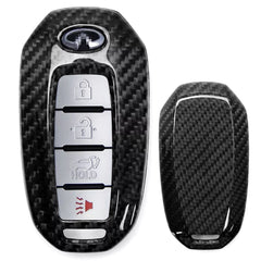 Carbon Fiber Key Fob Cover for Infiniti Q50 Q60 QX50 20+.