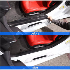 Carbon Fiber Interior Door Sill Trim Cover - Corvette C8 Z51 Z06 2020-25.