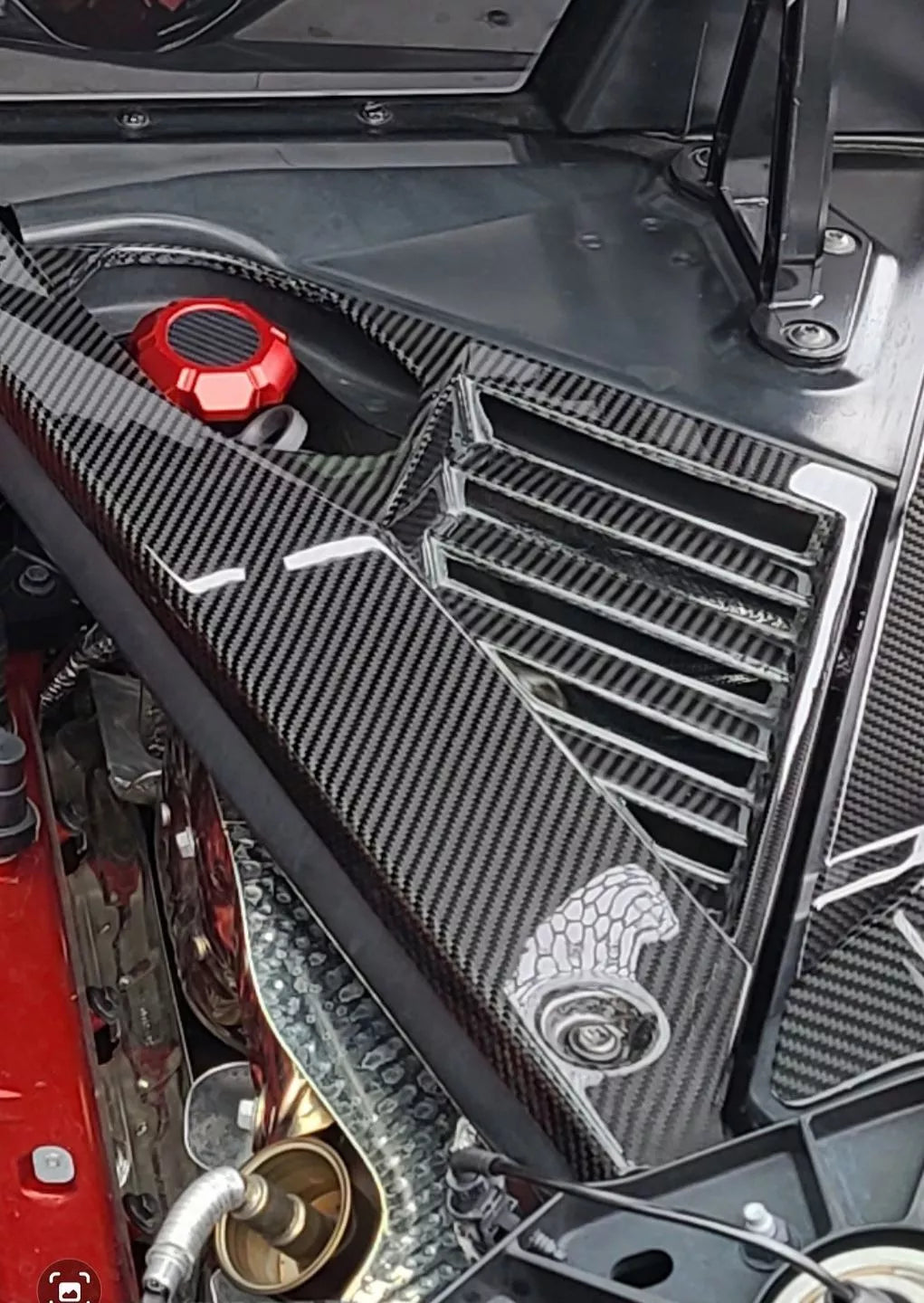 Carbon Fiber Engine Bay Panel Cover - Corvette C8 20-25.