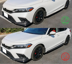 Carbon Fiber Side Skirts Extensions Panel - 22-25 Honda Civic.