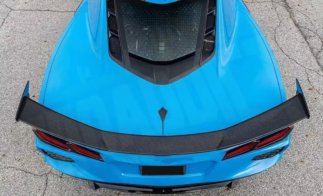 Carbon Fiber Rear Wing - Chevrolet Corvette C8.