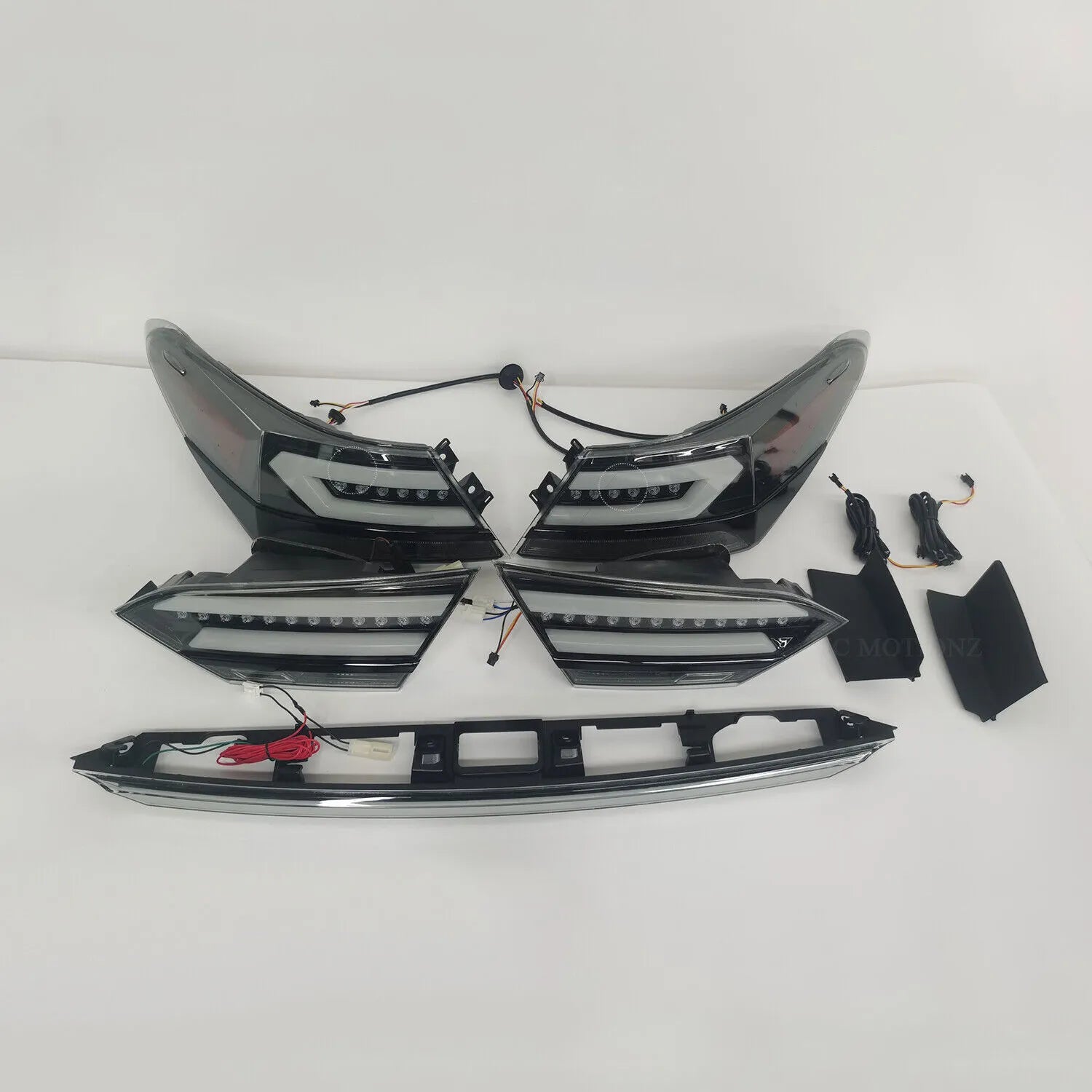 Smoked  Clear LED Tail Lights w/ Trunk Lid Light - 2018-2024 Toyota Camry.