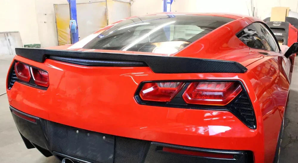 Carbon Fiber Rear Trunk Spoiler - Chevrolet Corvette C7 2014-19.