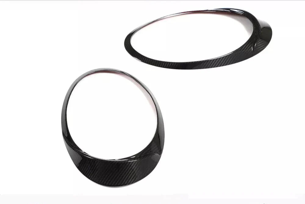 Carbon Fiber Headlight Eyebrows Eyelids Covers - Porsche 911 992 2019 - 2022.