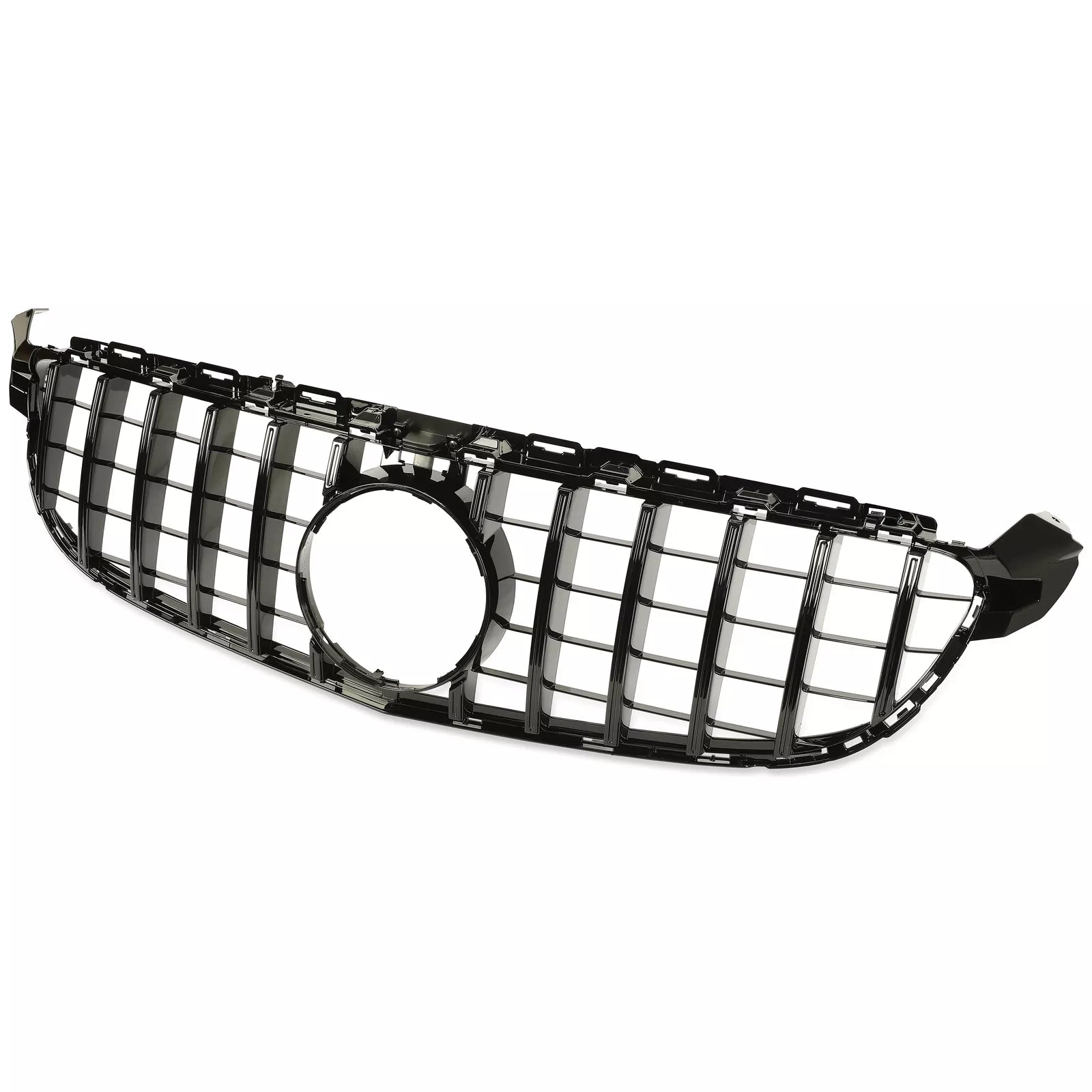 Gloss Black GT R Grille Grill For Mercedes-Benz W205 C63 C63S 2015-2018.