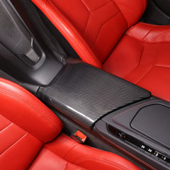 Carbon Fiber Armrest Console Box Cover - Corvette C8.