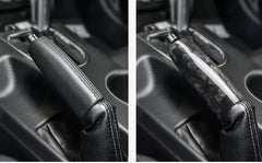 Forged Carbon Fiber Hand Brake Cover - Ford Mustang 2015-2022.
