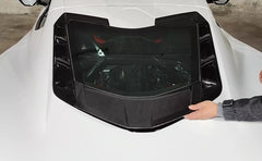 Carbon Fiber Rear Window Lower Trim Cover - 2020-2025 C8 Corvette Coupe.