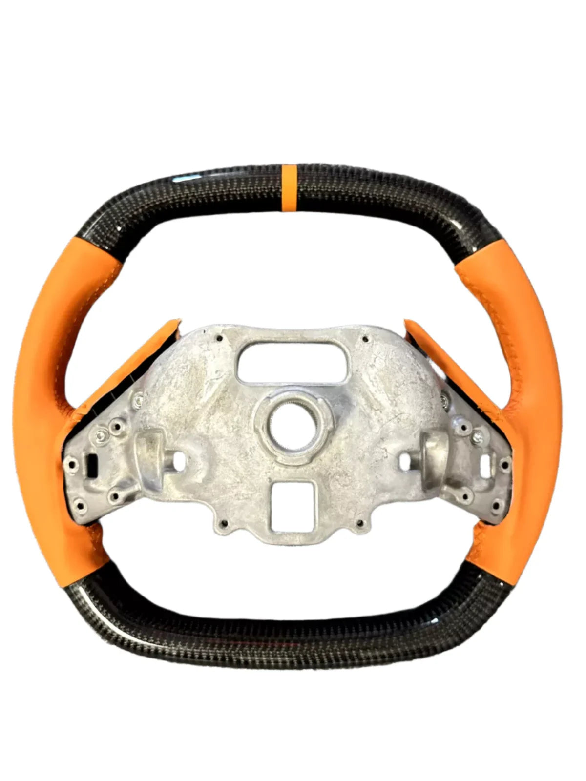 Carbon Fiber Steering Wheel W/ Orange Grip - Corvette C8.